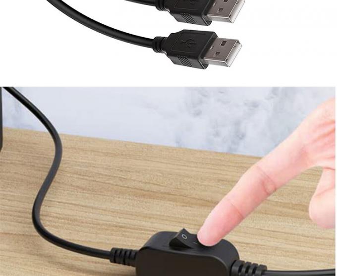 1 femme à 2 hommes USB Y Splitter Imprimante partageant le câble de commutateur pour l'imprimante Scanner haut-parleur Souris clavier 2