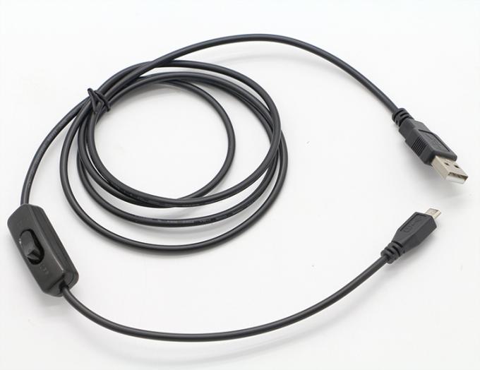 Contrôleur de haute qualité 1M ON OFF Micro B à câble d'extension USB A avec commutateur pour lampe LED 5