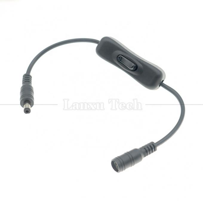 12V 24V homme à femme 5,5x2,1 mm prise CC allumée 304 câble de commutateur pour lampe à bande LED 1