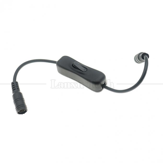 12V 24V homme à femme 5,5x2,1 mm prise CC allumée 304 câble de commutateur pour lampe à bande LED 6
