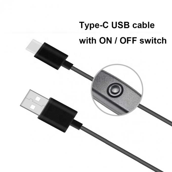 1m 5V 3A câble d'alimentation du chargeur USB de type C avec commutateur ON OFF pour Raspberry Pi 2