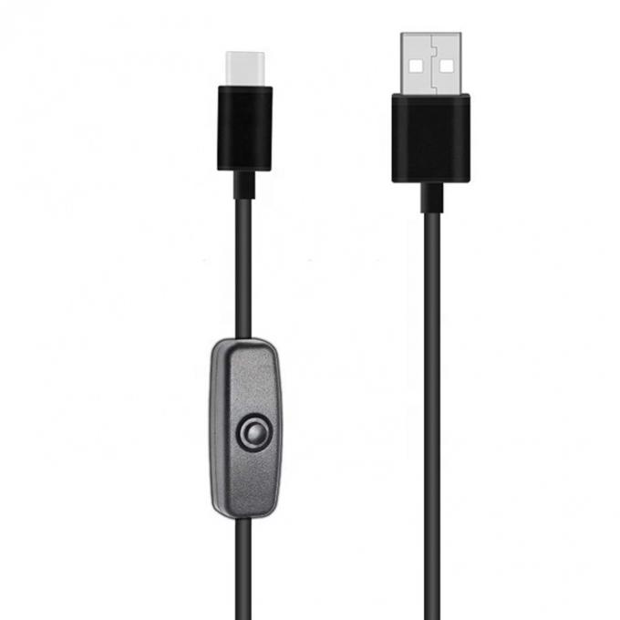 1m 5V 3A câble USB de type C avec commutateur ON OFF pour Raspberry Pi 3