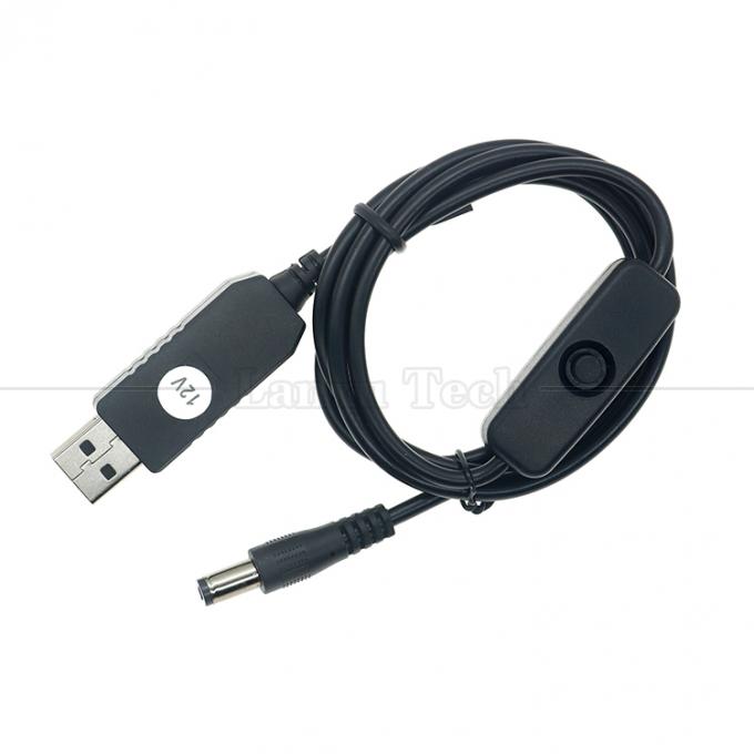 Booster de haute qualité 5V USB à 12V 9V DC 5.5x2.1mm Jack à baril Chargeur de puissance ON OFF câble avec commutateur pour le ventilateur de routeur LED bande 3