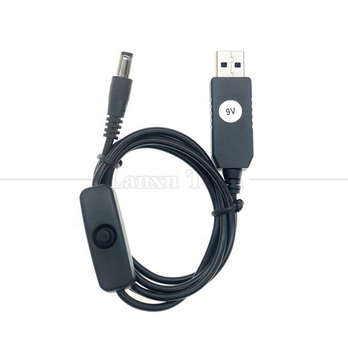 Booster de haute qualité 5V USB à 12V 9V DC 5.5x2.1mm Jack à baril Chargeur de puissance ON OFF câble avec commutateur pour le ventilateur de routeur LED bande 5
