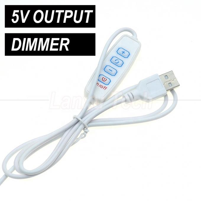 5V sortie Dimming sans étape ON OFF Switch câble d'amortisseur USB pour lampe à bande de lumière LED 2