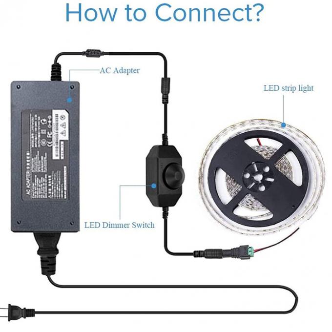 12V 24V Lampes de table à LED Lumières à bande de corde Homme à Femme Commutateur à LED Dimmer Commande à distance 8