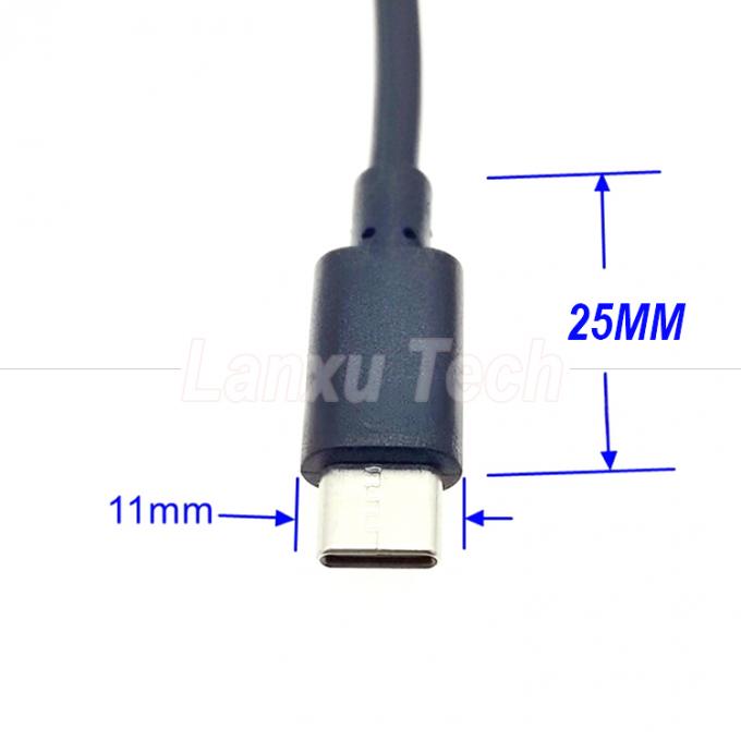 USB type C mâle à femelle sur éteindre le câble d'extension du commutateur à capuche en silicium pour le ventilateur de lampe Raspberry Pi 2