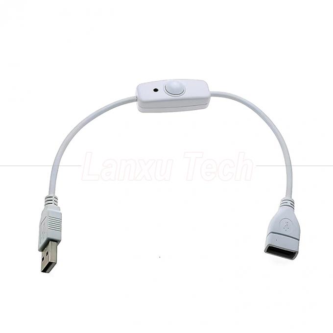 USB type C mâle à femelle sur éteindre le câble d'extension du commutateur à capuche en silicium pour le ventilateur de lampe Raspberry Pi 5