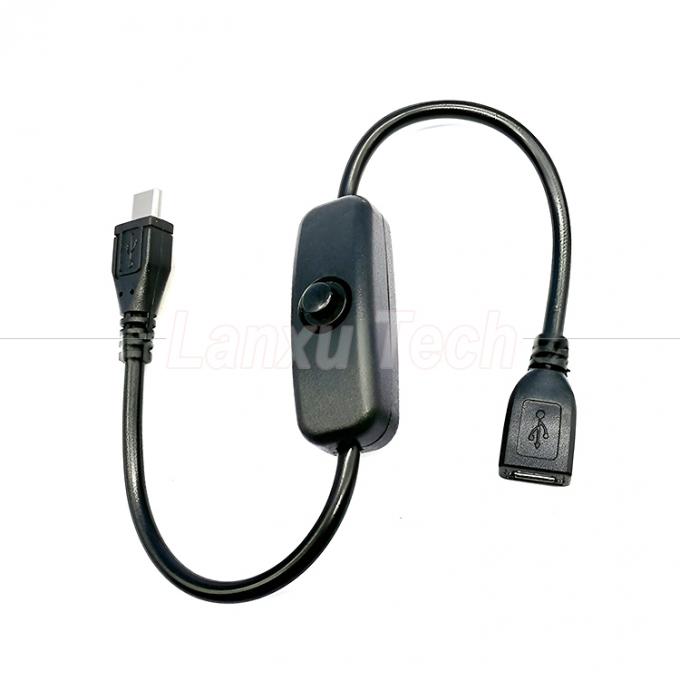 USB Micro B Extension de sexe masculin à féminin allumé et éteint Bouton 501 câble de commutateur 0