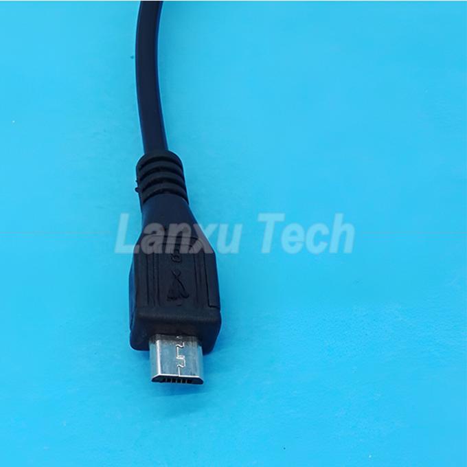 USB Micro B Extension de sexe masculin à féminin allumé et éteint Bouton 501 câble de commutateur 4
