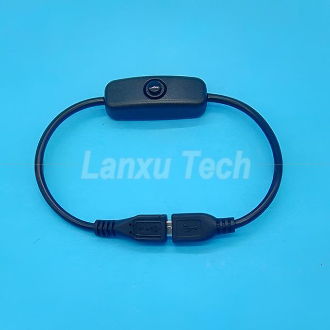 USB Micro B Extension de sexe masculin à féminin allumé et éteint Bouton 501 câble de commutateur 6
