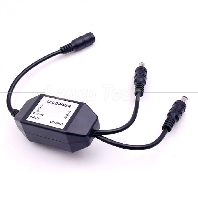 12v 1 Femme à Splitter 2 Homme Puissance CC allumée et éteinte Contrôleur de commutateur de rotation Dimmer LED pour lampe 3