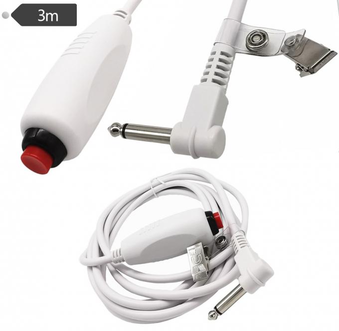 Custom 6.35 Single Button Switch Line Appel d'urgence Bouton d'appel infirmière câble avec clip pour le système d'appel infirmière station infirmière 1