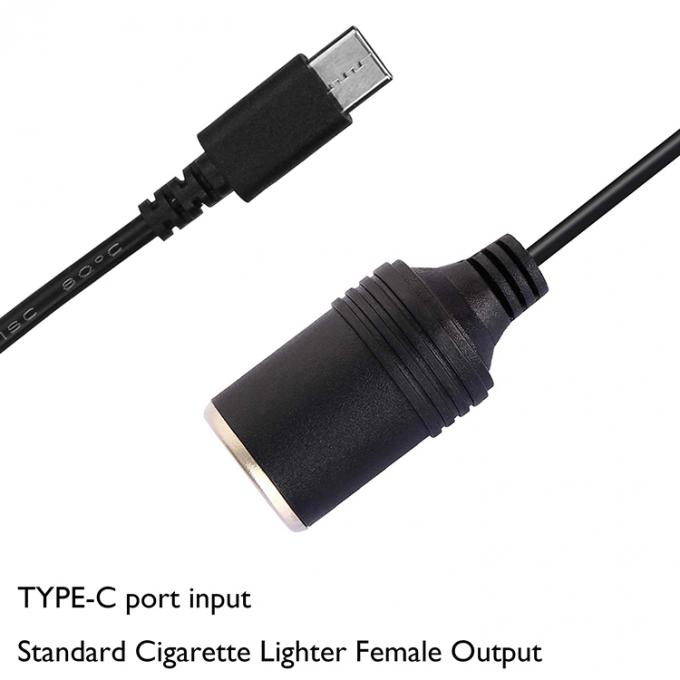 PD Charge 12v Sortie USB Type C Homme à allume-cigare Femme prise de prise de courant câble d'adaptateur pour voiture 2