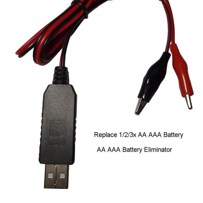 AA AAA Batterie éliminateur Repace Batterie USB 5v à 1.5v 3v 4.5v Passer vers le bas câble de chargeur de puissance pour jouet électrique LED 2