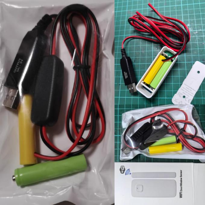 1.5v 3v 4.5v 6v LR6 AA LR03 AAA Élimineur de batterie Remplacer le câble de chargeur USB commutateur ON OFF pour les jouets électroniques à lumière LED 6