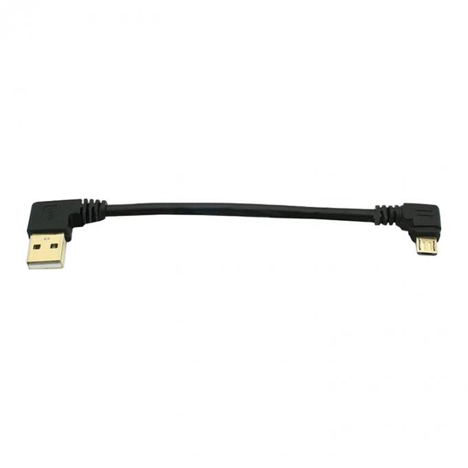 Angle USB en forme de L angle gauche droit de 90 degrés Micro V8 câble de chargement de données d'extension 5