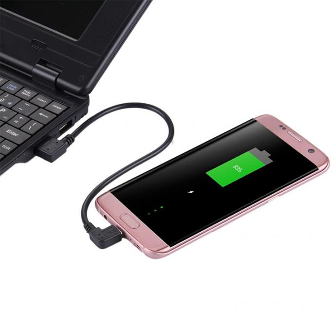 Angle USB en forme de L angle gauche droit de 90 degrés Micro V8 câble de chargement de données d'extension 7