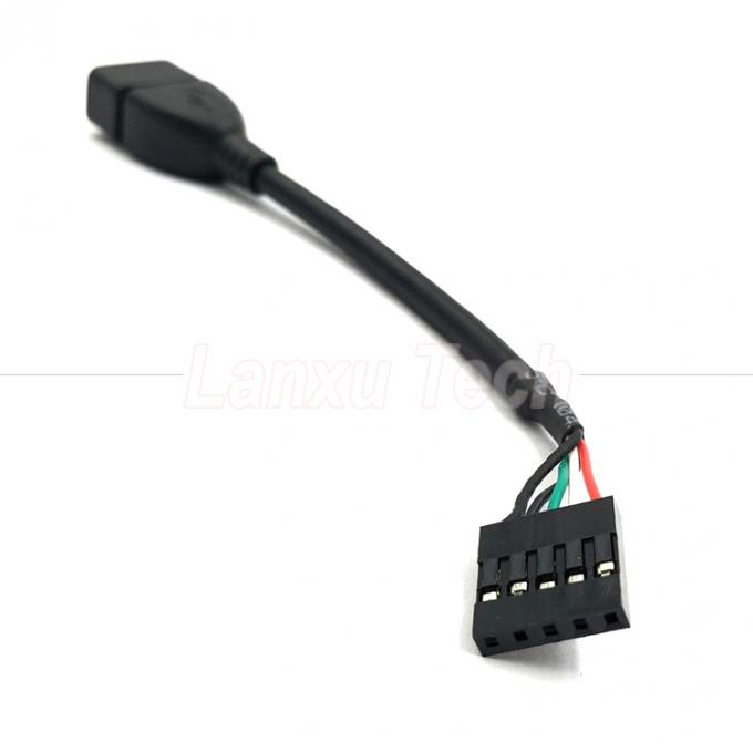 USB personnalisé de type 2.0 A tête de prise féminine à connecteur Dupont à 5 broches câble de carte mère 1