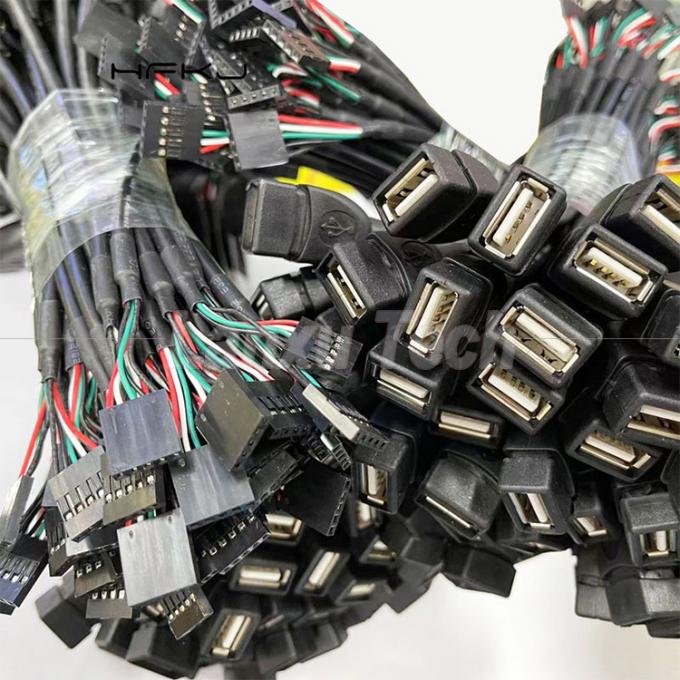 USB personnalisé de type 2.0 A tête de prise féminine à connecteur Dupont à 5 broches câble de carte mère 5