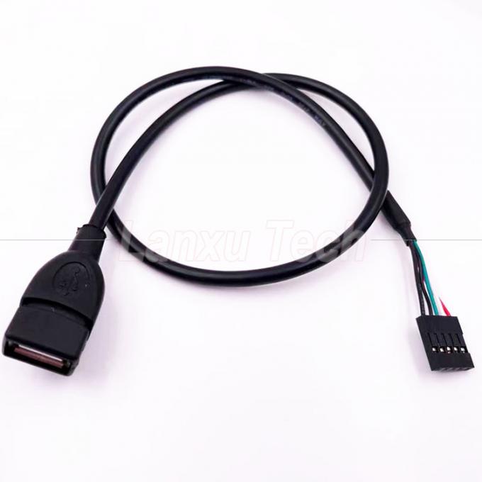 USB personnalisé de type 2.0 A tête de prise féminine à connecteur Dupont à 5 broches câble de carte mère 3