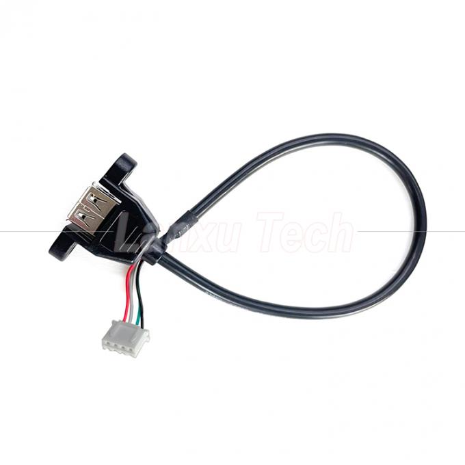 Cable à 4 broches USB 2.0 monté sur panneau de type A à JST XH PH VH 1
