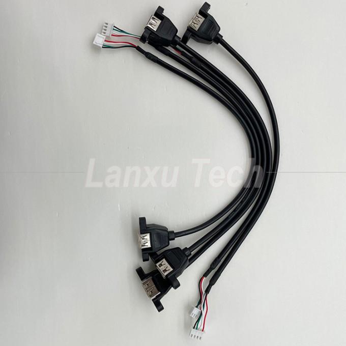 Cable à 4 broches USB 2.0 monté sur panneau de type A à JST XH PH VH 6