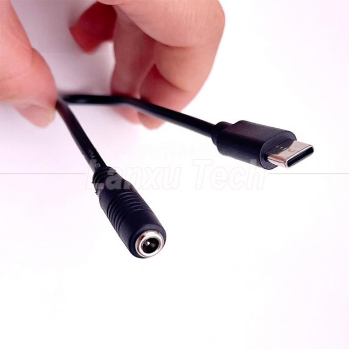 Cable d'extension de charge de puissance de 5V de type C à CC 3,5x1,35 mm 5,5x2,1 mm pour ventilateur de lampe de bureau LED 3
