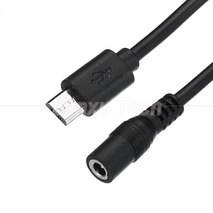 Micro USB mâle à courant continu 3,5x1,35 mm femelle Jack câble d'extension de puissance pour les ventilateurs LED bandes 2