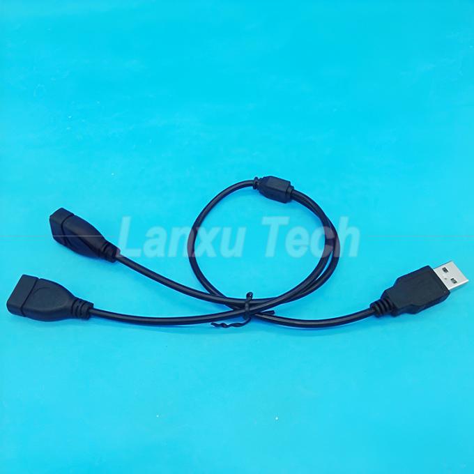 USB 2.0 Un mâle à 2 USB double Jack Y Femme Splitter Hub Cable d'adaptateur d'extension de câble d'alimentation 6