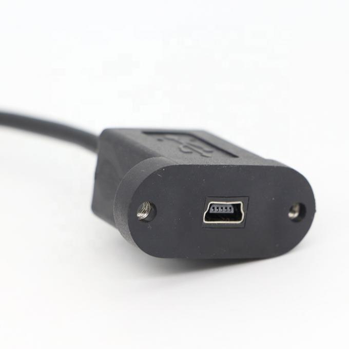 Fermeture à vis à angle droit de 90 degrés, mâle à femelle, câble d'extension mini-paneau USB 4