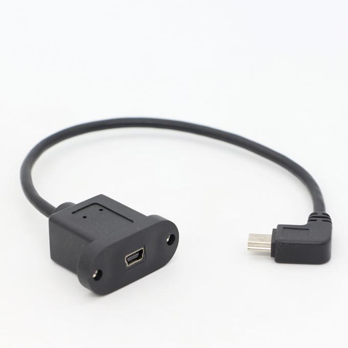 Fermeture à vis à angle droit de 90 degrés, mâle à femelle, câble d'extension mini-paneau USB 1