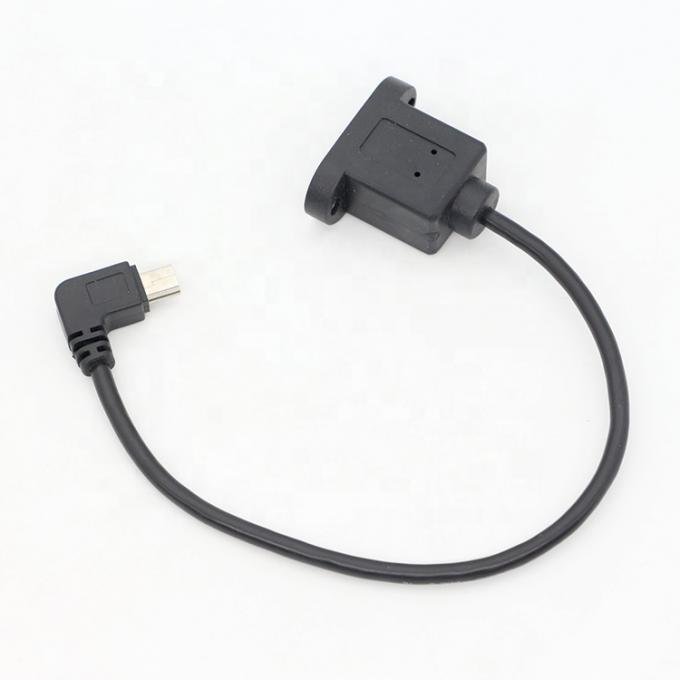 Fermeture à vis à angle droit de 90 degrés, mâle à femelle, câble d'extension mini-paneau USB 7