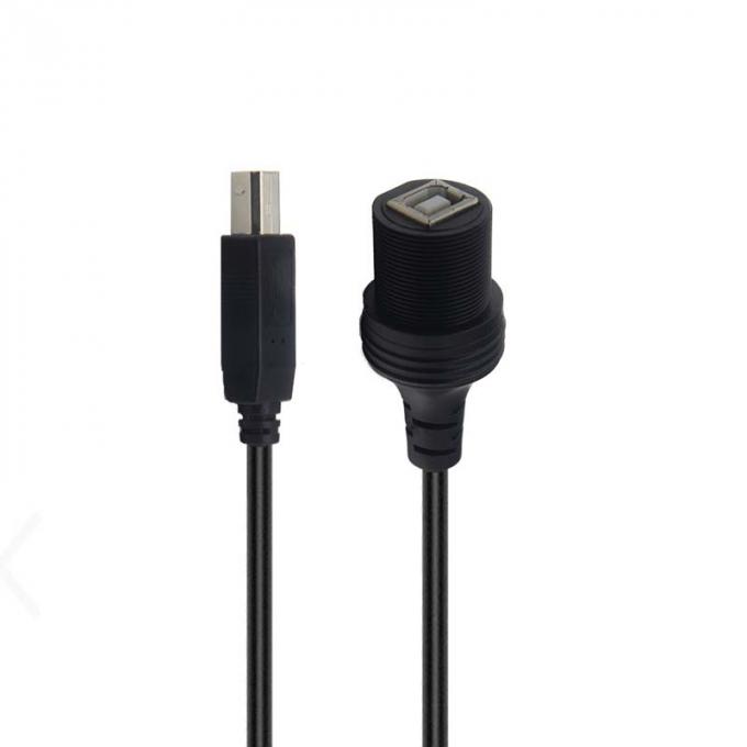 USB B 2.0/3.0 câble d'extension imperméable à l'eau de mâle à femelle avec panneau de montage à vide pour imprimante voiture camion bateau ordinateur moto 1