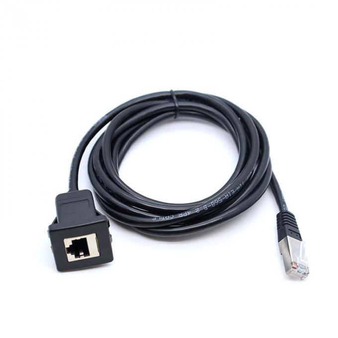 Capteur de câble d'extension RJ45 imperméable à l'eau avec panneau de montage pour voiture camion bateau ordinateur de moto 1