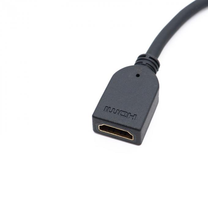 Mini HD-MI Convertisseur homme à HD-MI femme câble d'extension imperméable pour voiture camion bateau ordinateur moto 3