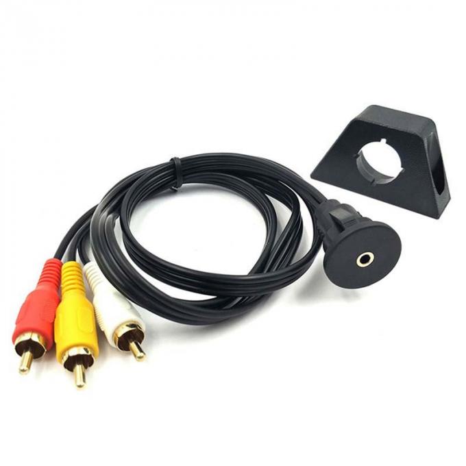 Cable d'extension étanche DC 3.5 à 3RCA personnalisé avec panneau de montage à décharge pour ordinateur de moto pour voiture, camion, bateau 1