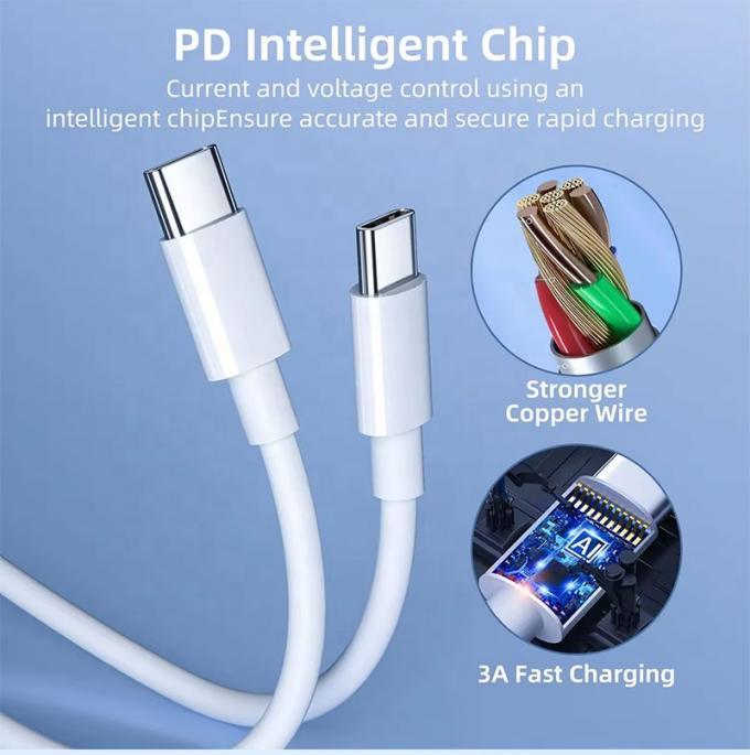 Chargement rapide de haute qualité 60w 100w Type C à type C PD câble de chargeur de données 0