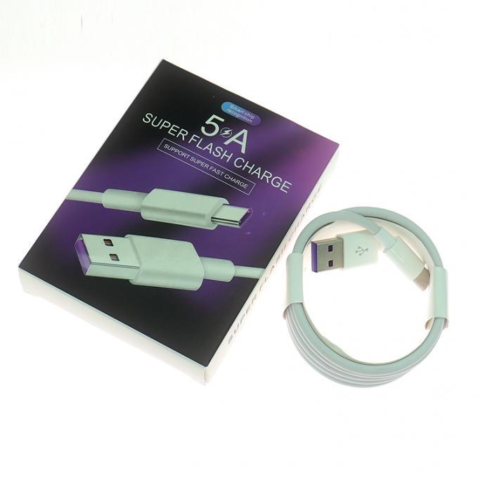 Cable de chargeur de données USB à type C de haute qualité 1M 2M 5A à charge rapide pour téléphone Android Huawei 0