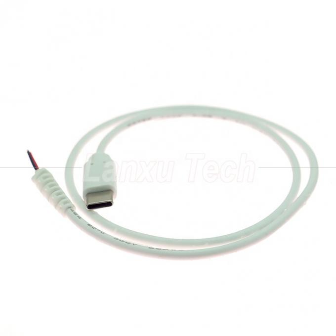 Personnalisation USB type C mâle femelle à fil nu câble de chargeur de fin de queue de cochon avec soulagement de la contrainte 0