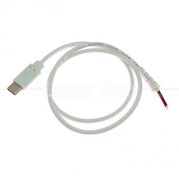 Personnalisation USB type C mâle femelle à fil nu câble de chargeur de fin de queue de cochon avec soulagement de la contrainte 3