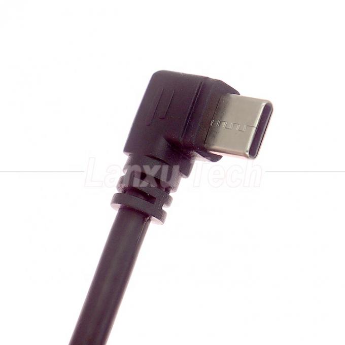 Chargement rapide à angle droit de 90 degrés 2A câble d'extension du chargeur de données USB 2.0 à type C 2