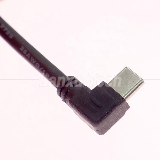 Chargement rapide à angle droit de 90 degrés 2A câble d'extension du chargeur de données USB 2.0 à type C 3
