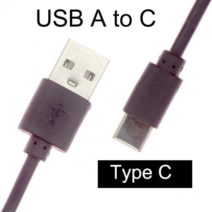 Chargement rapide court seulement 1A 2A USB à type C câble de chargeur pour ventilateur Power Bank 3