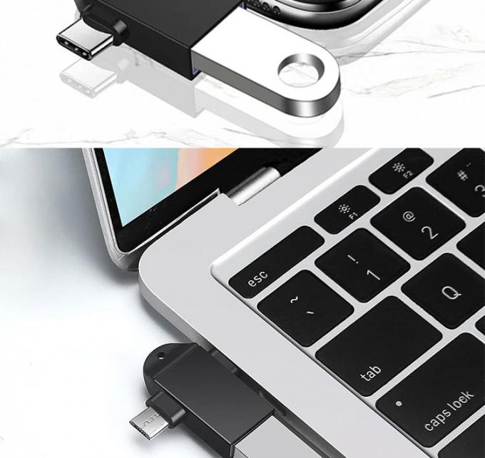 2 en 1 USB3.0 à Micro B Type C Convertisseur USB OTG Adaptateur pour Android Téléphone Souris U Disque 3