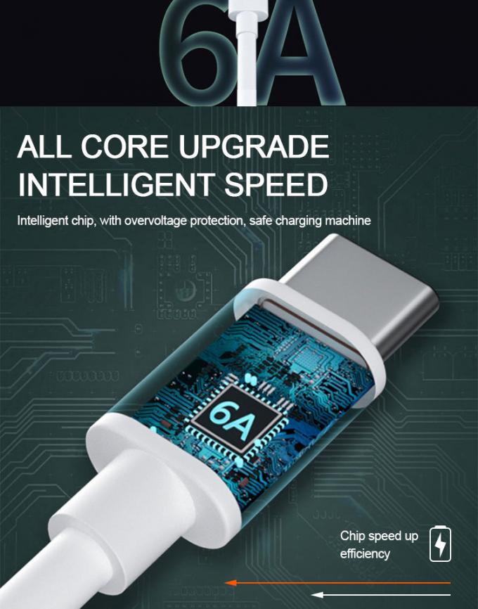 Chargement super rapide 6A type C câble de chargement de données USB pour téléphone portable 4