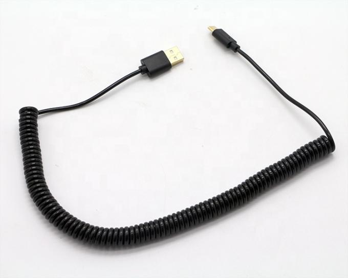 1M 2M 3M à charge rapide en ressort enroulé en spirale câble USB de type C 4