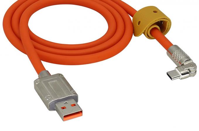 Chargement rapide à 180 degrés à rotation 120w 6A Silicone Micro USB Type C câble pour téléphone portable Android 5