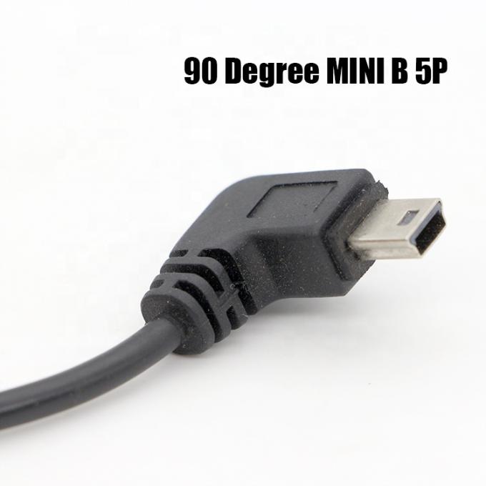 CUSTOM 90 degrés à angle droit Mini B USB à femme câble série DB9 RS232 3