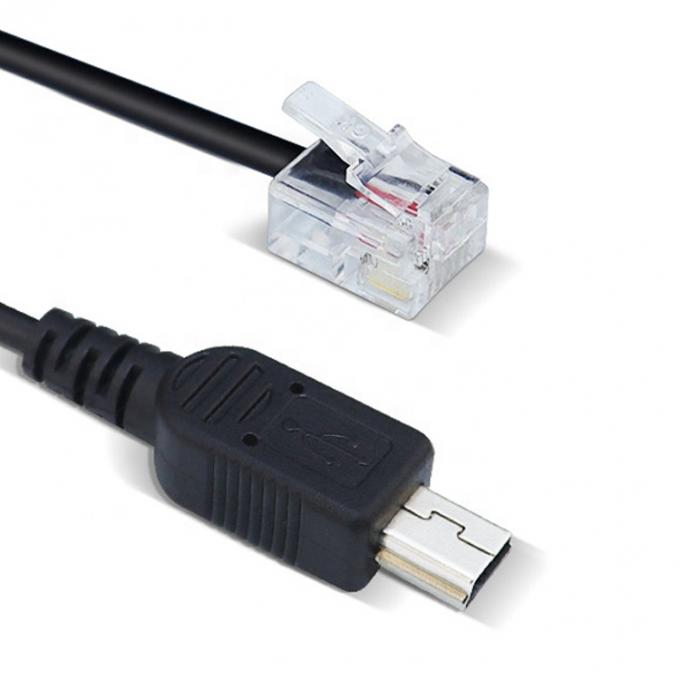 Assemblage personnalisé Mini B 5p câble USB à RJ9 RJ11 4